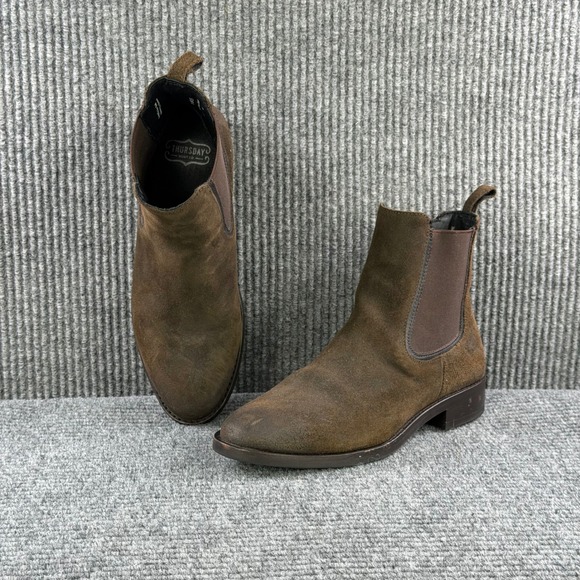 Thursday Boot Co Shoes - Thursday Boot Co Duchess Dark Brown Suede Sip On Chelsea Boots Womens 8 46057